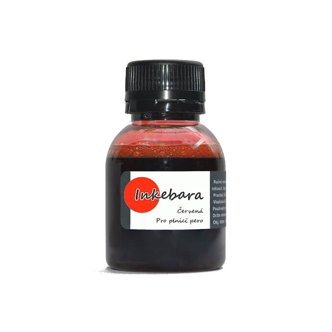 Inkebara Červený lahvičkový inkoust 60 ml