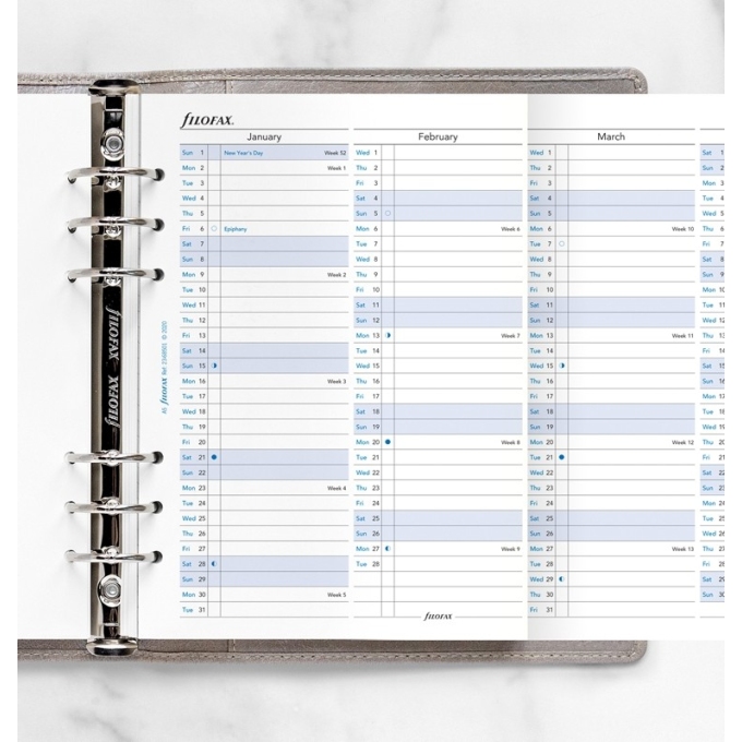 Filofax vertikální kalendář 2023 plánovací AJ - osobní