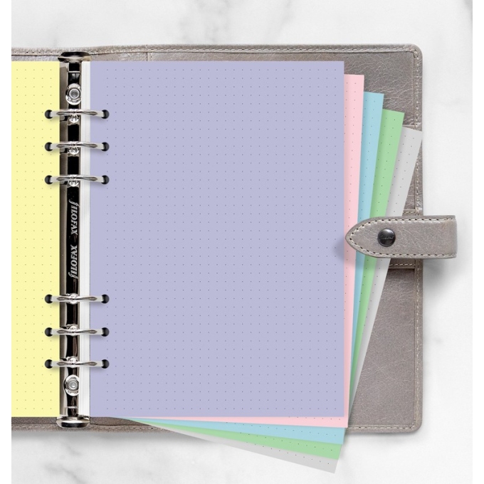 Filofax A5 tečkované papíry pastelové, 60 listů