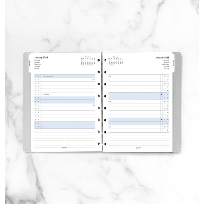 Filofax A5 kalendář 2023 do zápisníků měsíc/2 strany