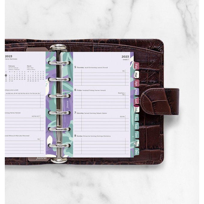 Filofax kompletní náplň kapesní - Floral edice 2023