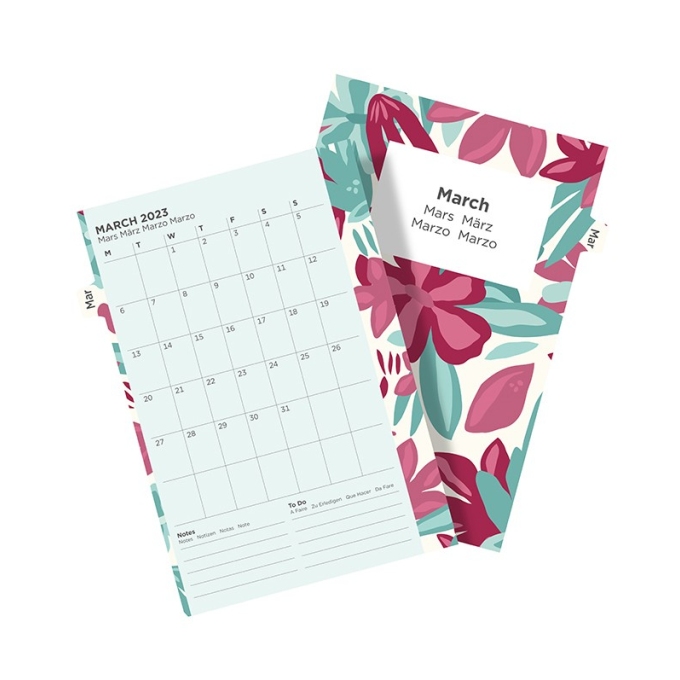 Filofax kompletní náplň kapesní - Floral edice 2023