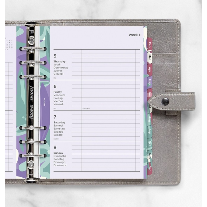 Filofax kompletní náplň A5 - Floral edice 2023