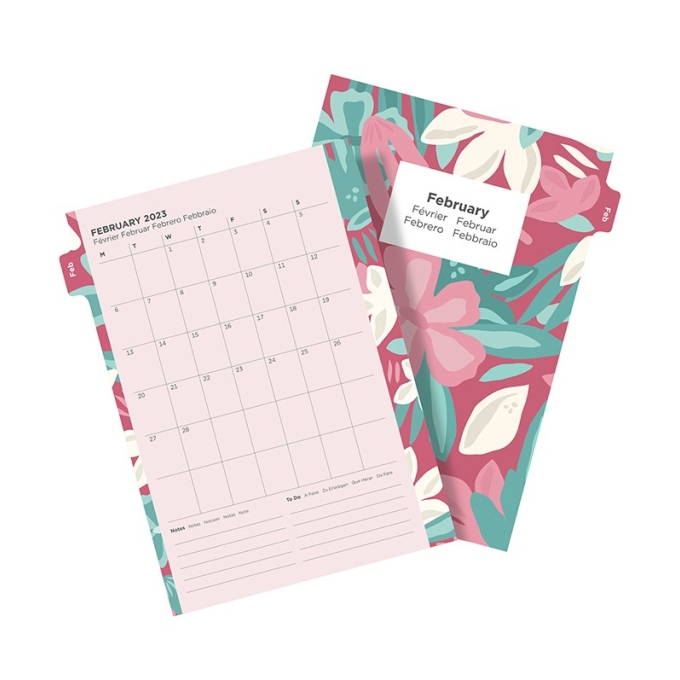 Filofax kompletní náplň A5 - Floral edice 2023