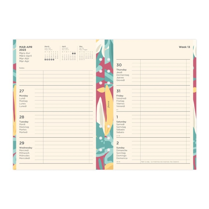 Filofax kompletní náplň A5 - Floral edice 2023