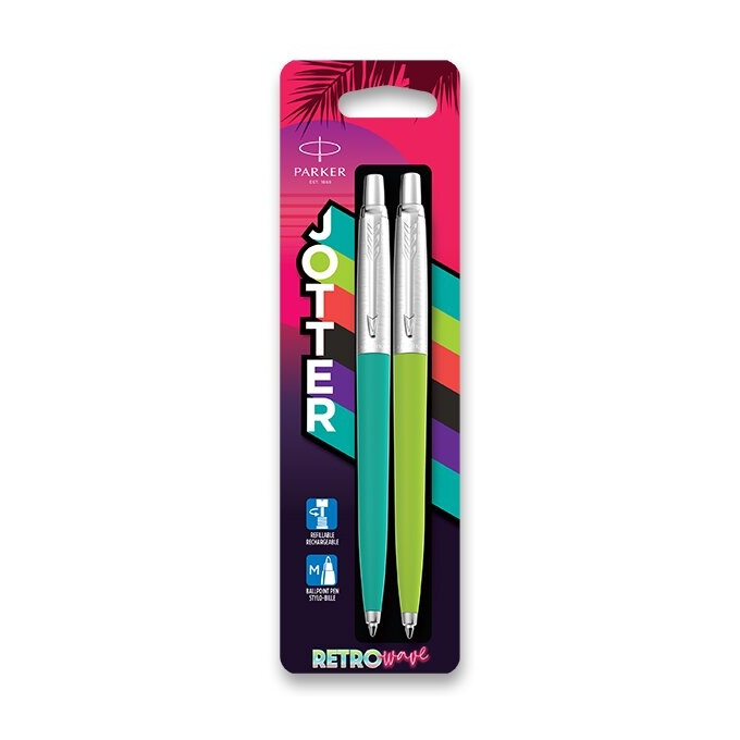 Parker Jotter Originals Retro 80s Turquoise a Green sada kuličkových per