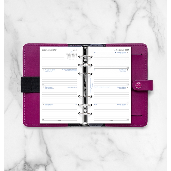 Filofax kalendář 2024 ČJ+SJ týden/2 stránky