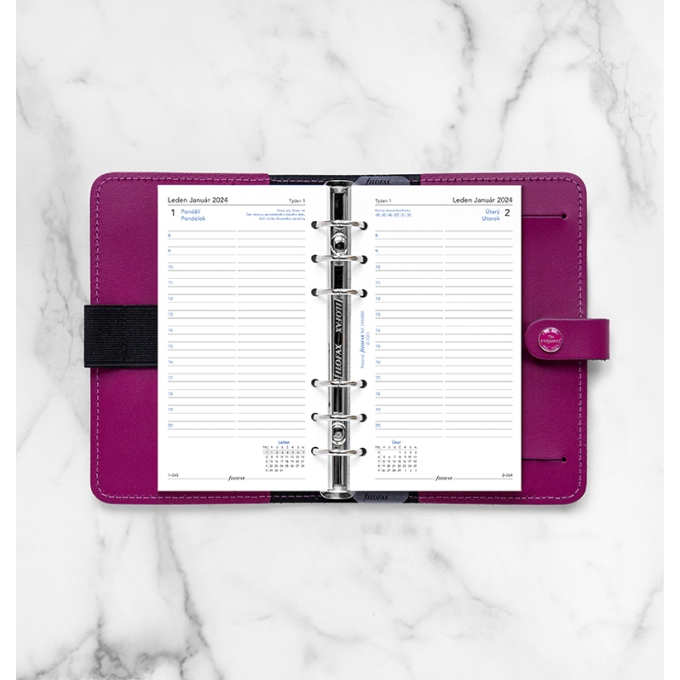 Filofax kalendář 2024 ČJ+SJ den/1 stránka