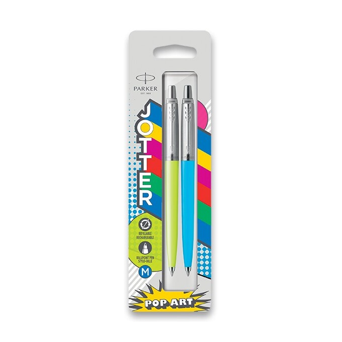 Parker Jotter PopArt Duo Lime a Sky Blue sada kuličkových per