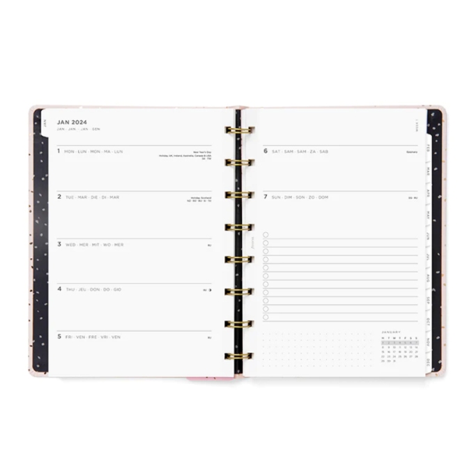 Filofax Confetti Rose Quartz A5 plánovač 2024