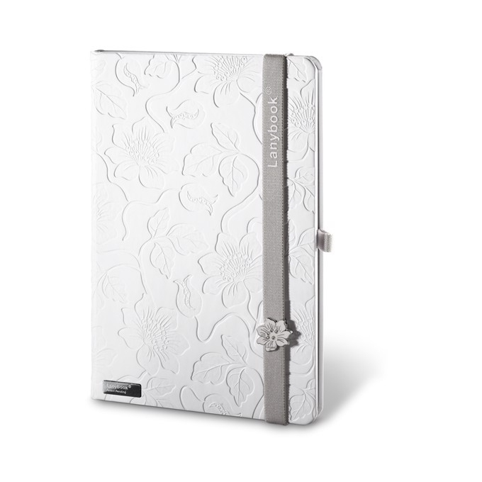 Lanybook Innocent Passion White Grey A5 zápisník