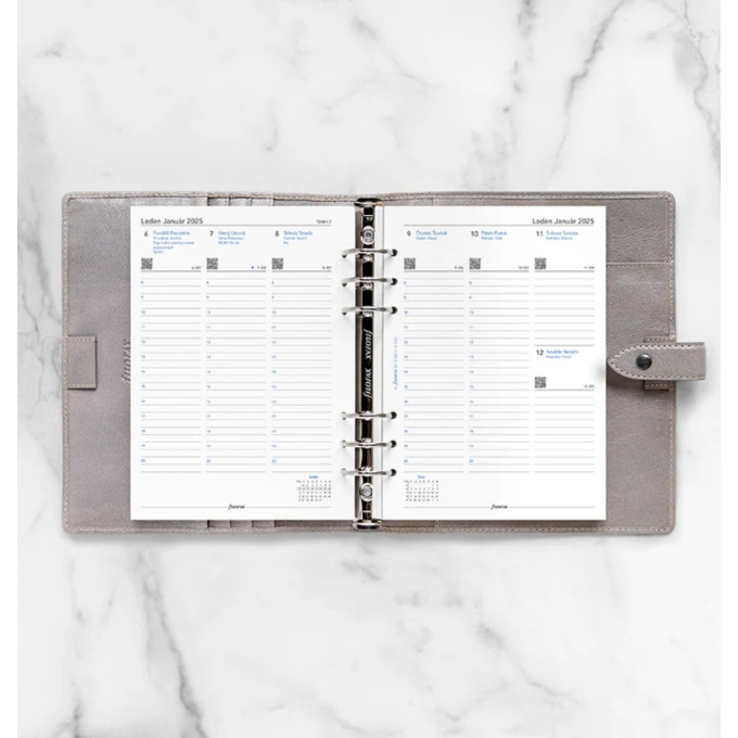 Filofax kalendář A5 2025 ČJ+SJ týden/2 stránky