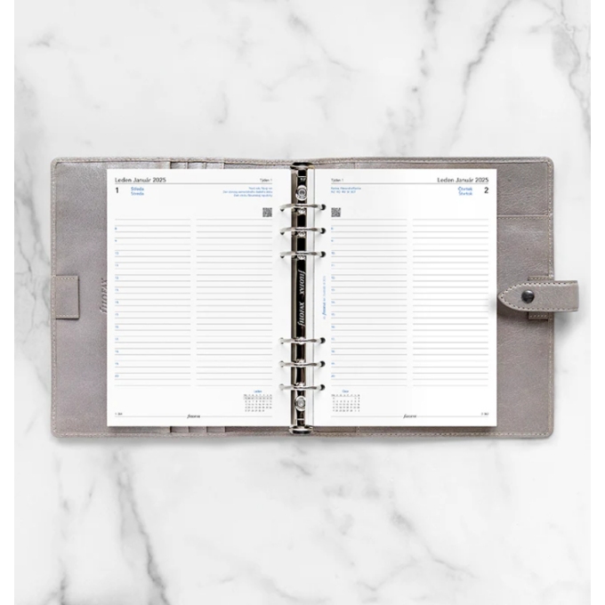 Filofax A5 kalendář 2025 ČJ+SJ den/1 stránka