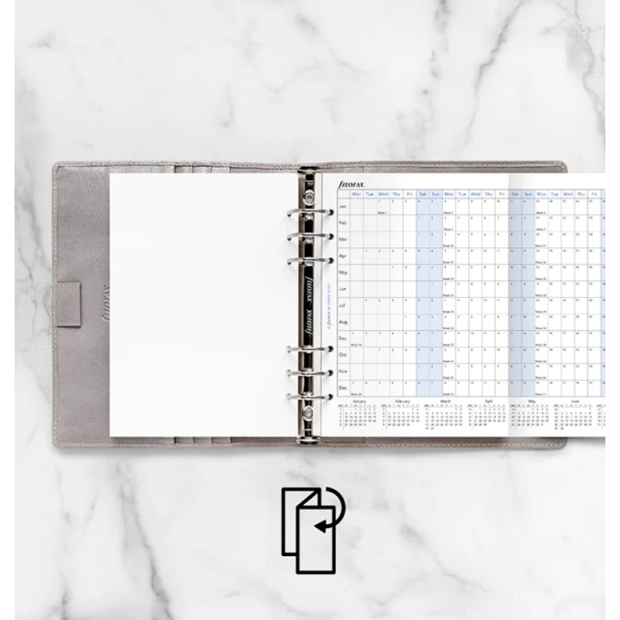 Filofax horizontální kalendář 2025 plánovací AJ - A5