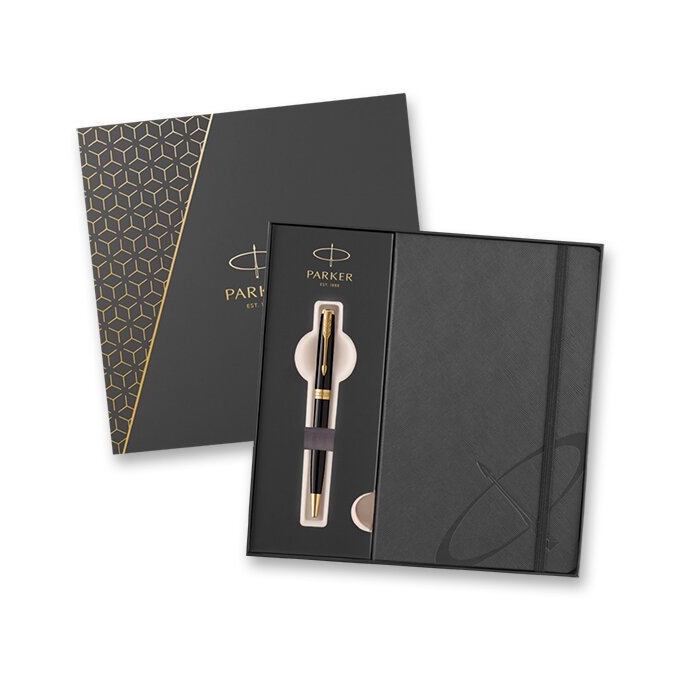 Parker Royal Sonnet Black GT, sada kuličkového pera a zápisníku