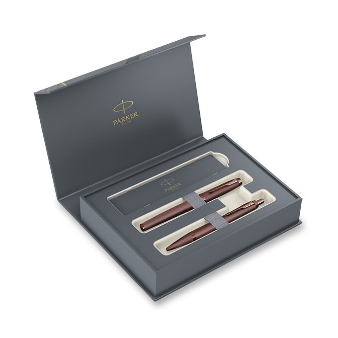 Parker I.M. Monochrome Burgundy, sada plnicího a kuličkového pera