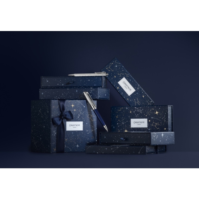Caran dAche Cosmic Blue metalická sada pastelů a pastelek