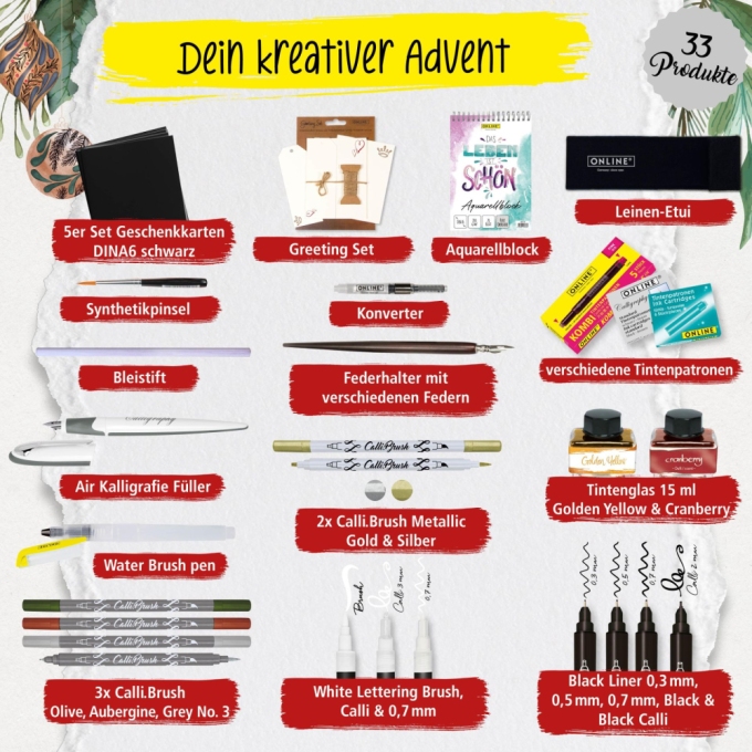 Online Kalligrafie adventní kalendář