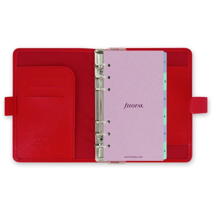 Diář Filofax Saffiano osobní červený