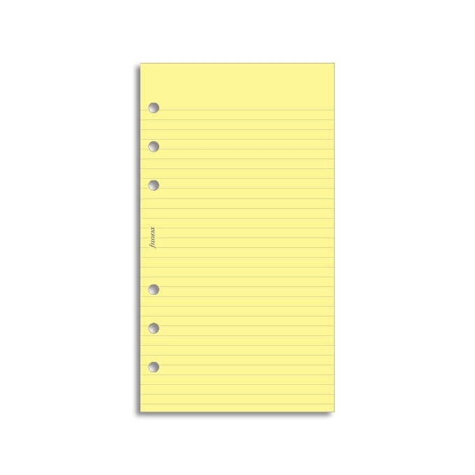 Filofax linkovaný papír žlutý 30 listů - Osobní