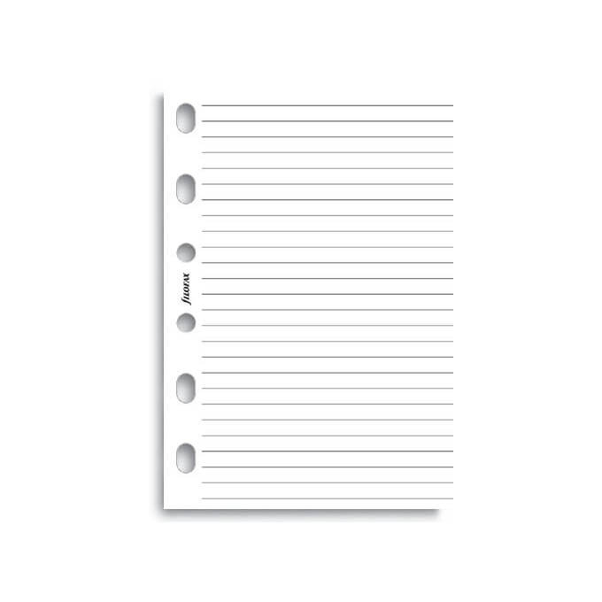 Filofax papír linkovaný bílý, 100 listů - kapesní