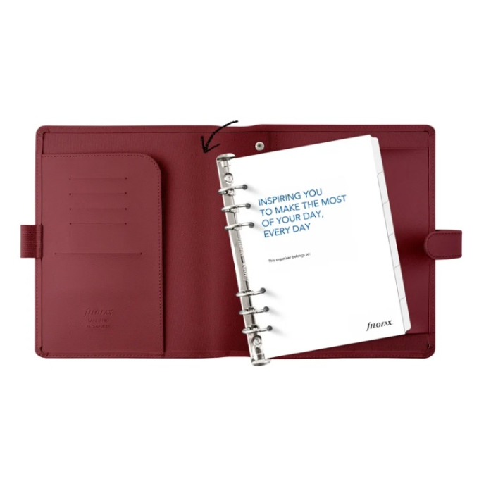 Filofax Saffiano A5 Dark Cherry diář vínový