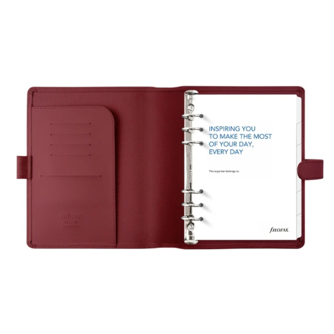 Filofax Saffiano A5 Dark Cherry diář vínový