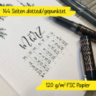 Online Butterfly Bullet Journal tečkovaný zápisník A5