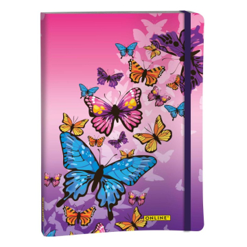 Online Butterfly Bullet Journal tečkovaný zápisník A5