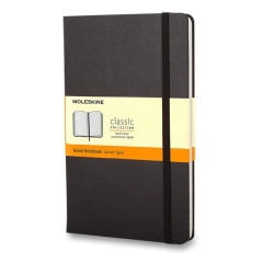 Zápisník Moleskine A5 linkovaný černý tvrdé desky